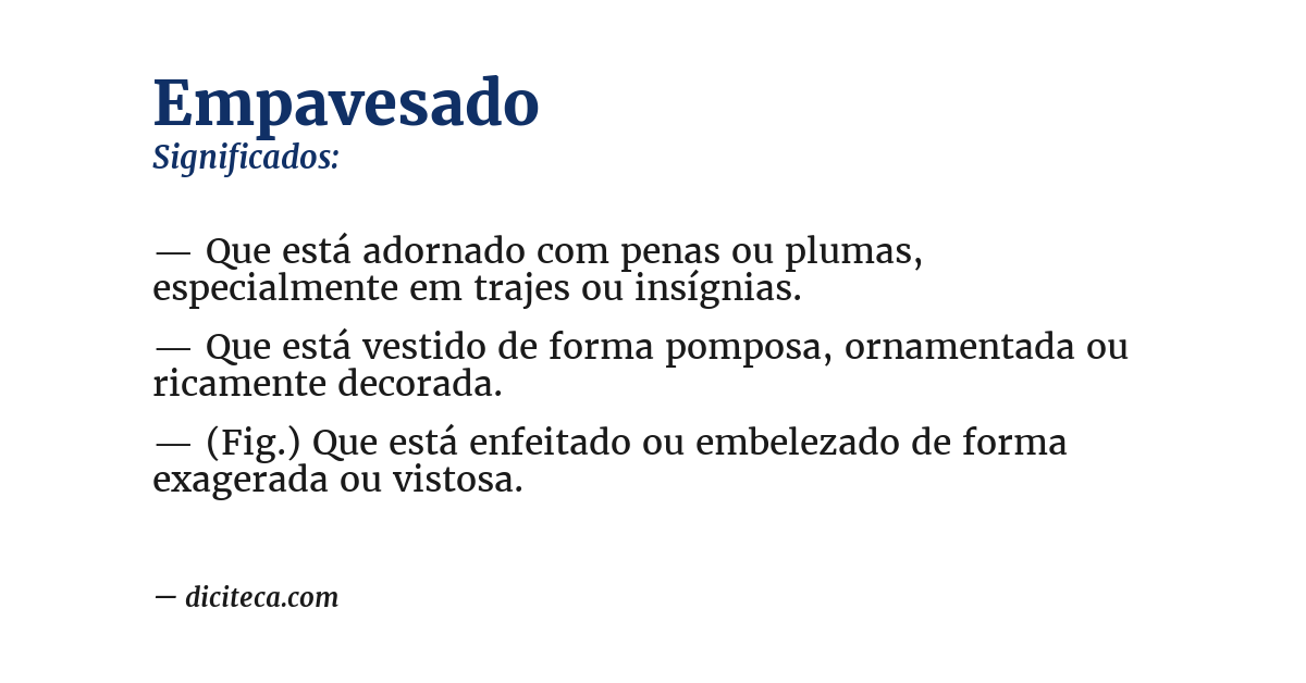 Significado de empavesado
