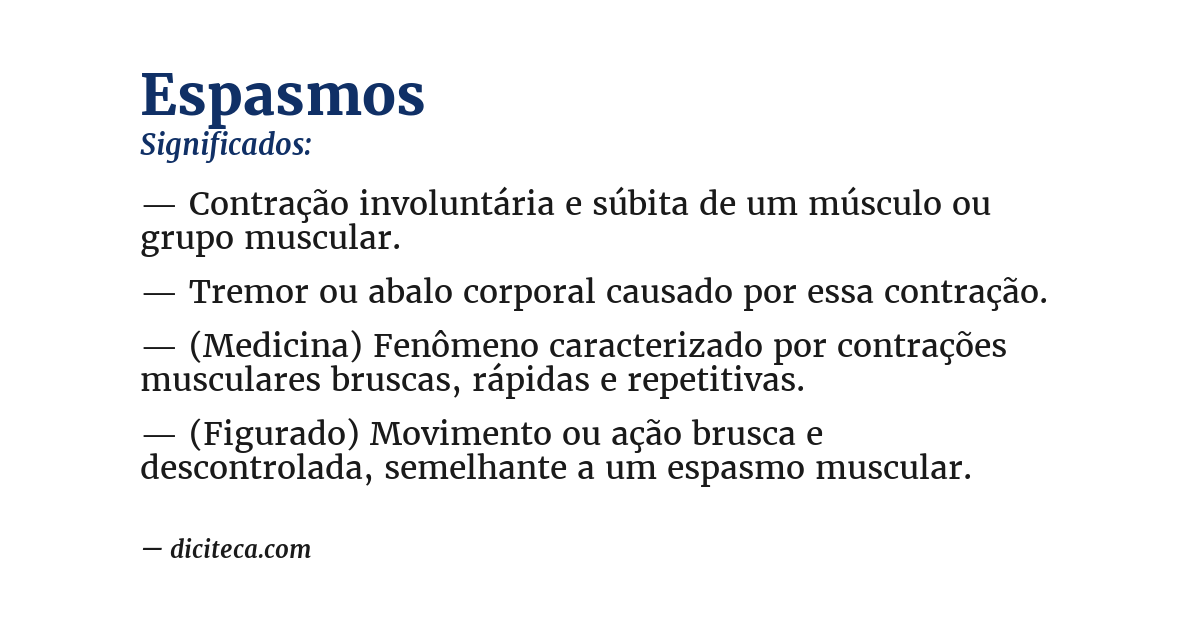 Significado de espasmos
