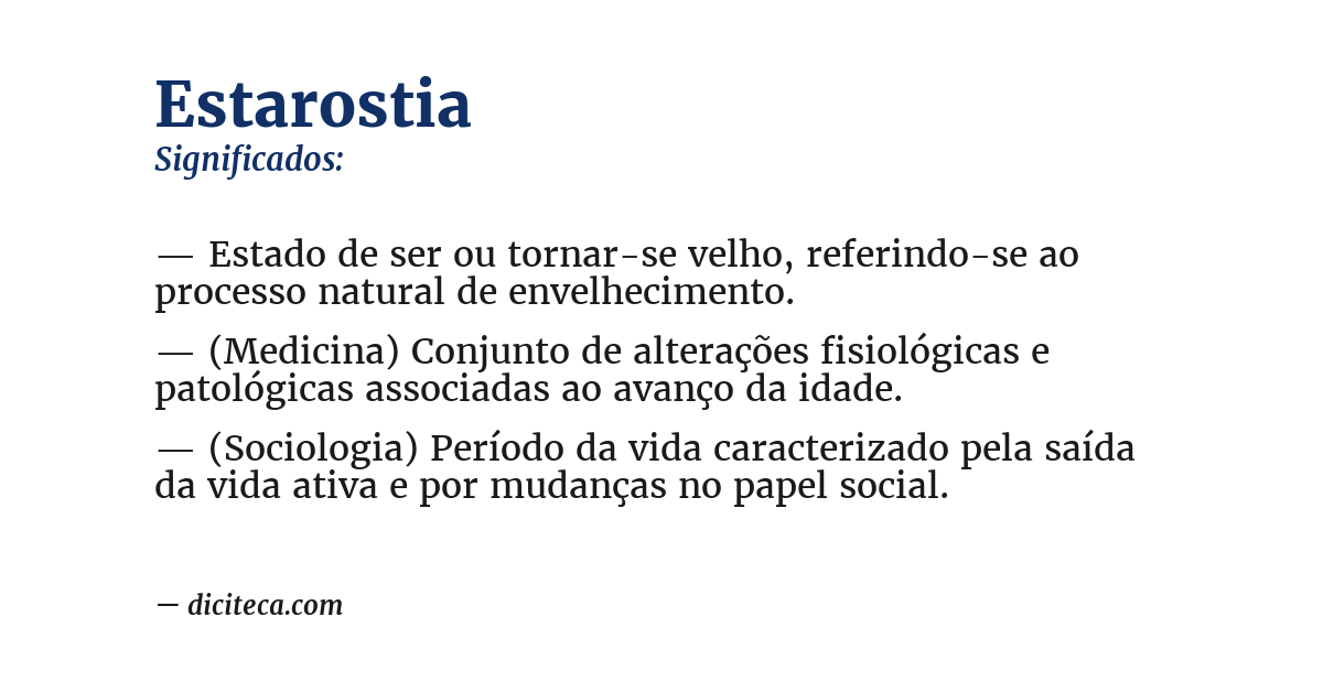 Significado de estarostia