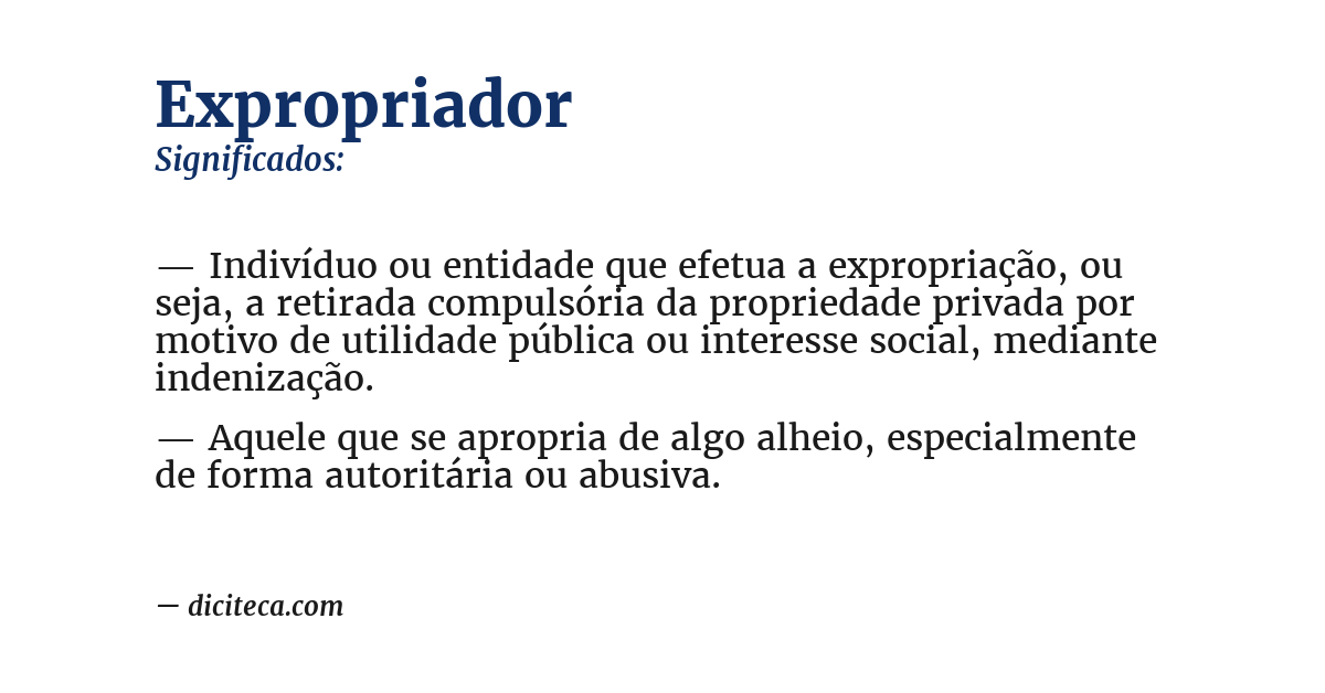 Significado de expropriador