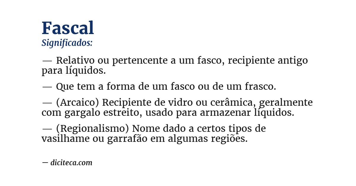 Significado de fascal