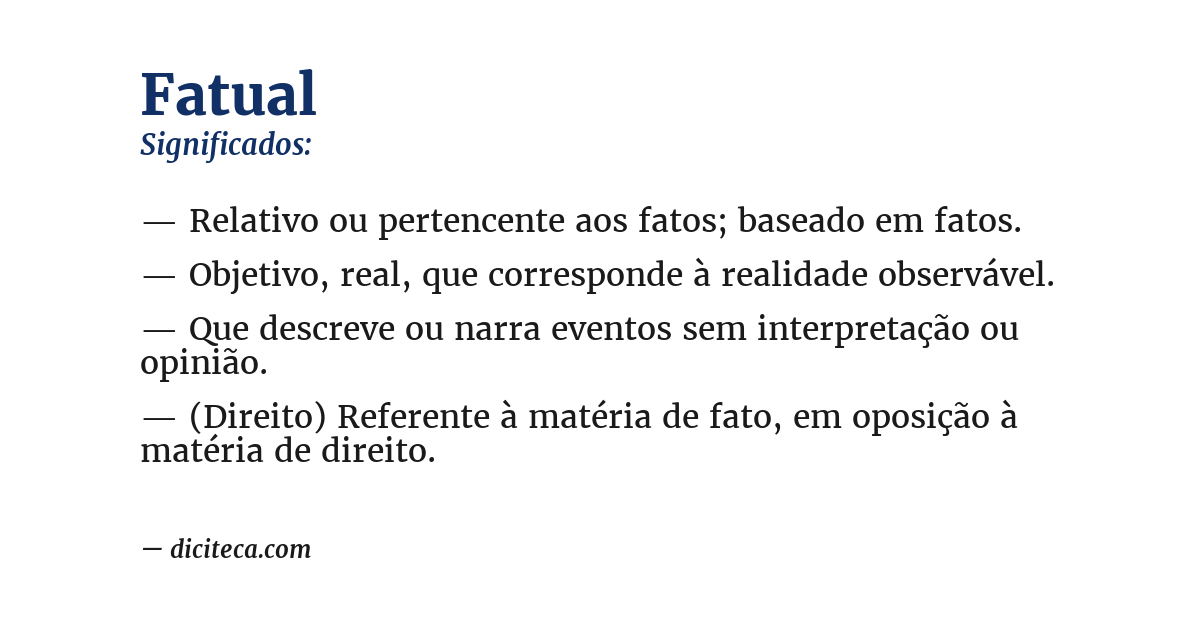 Significado de fatual