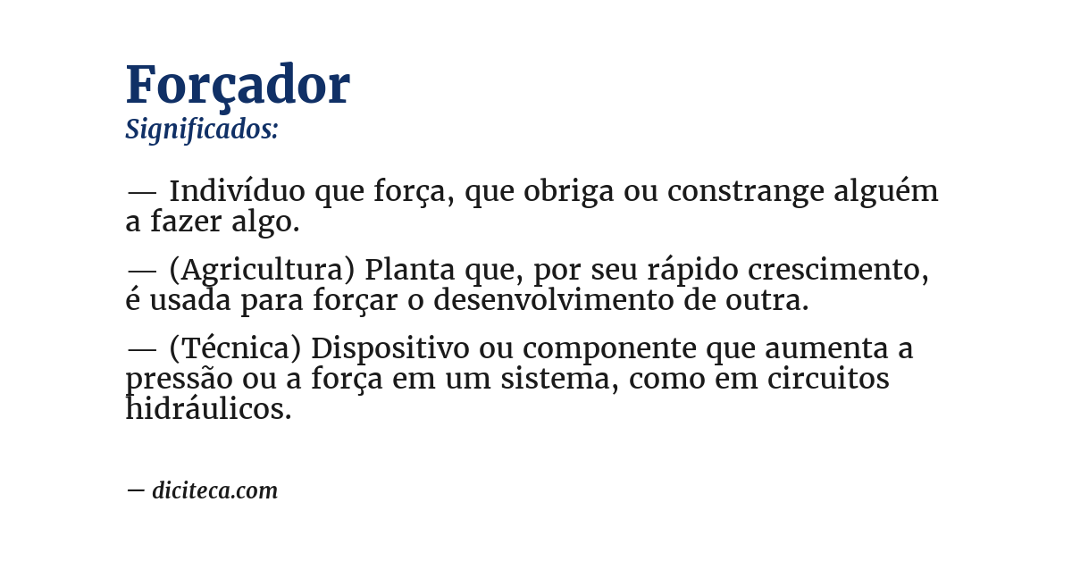 Significado de forçador