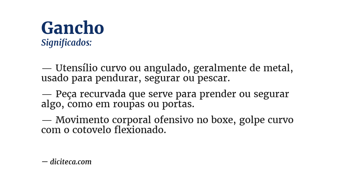 Significado de gancho