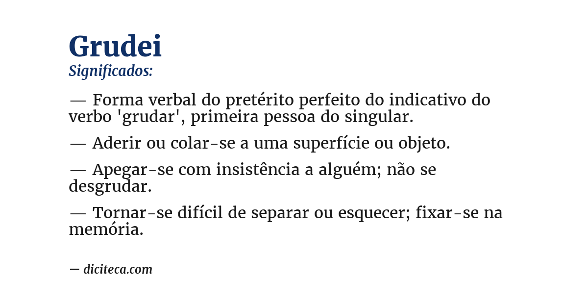 Significado de grudei