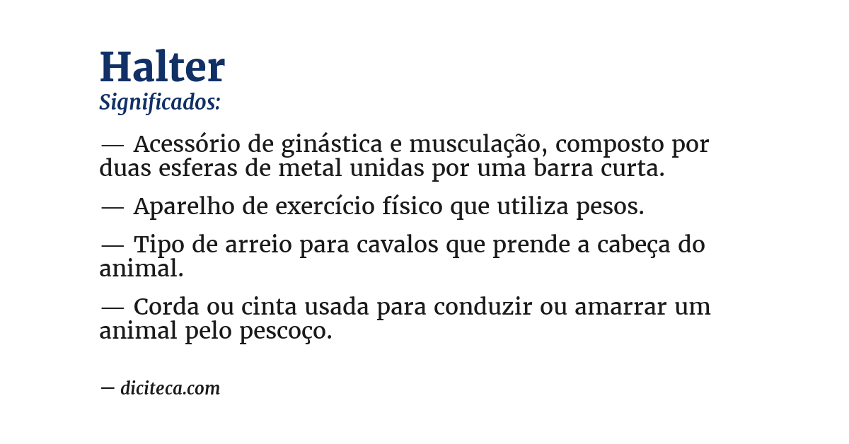 Significado de halter
