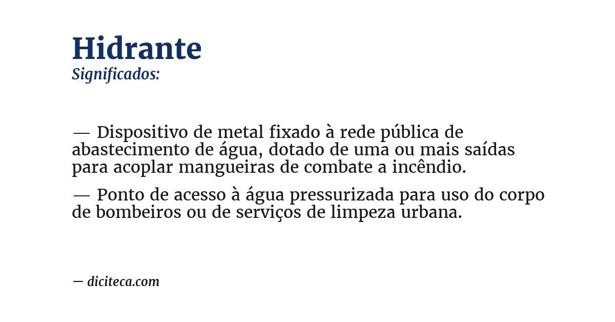 Significado de hidrante