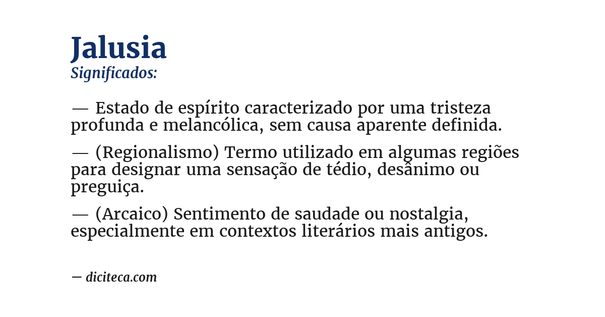 Significado de jalusia