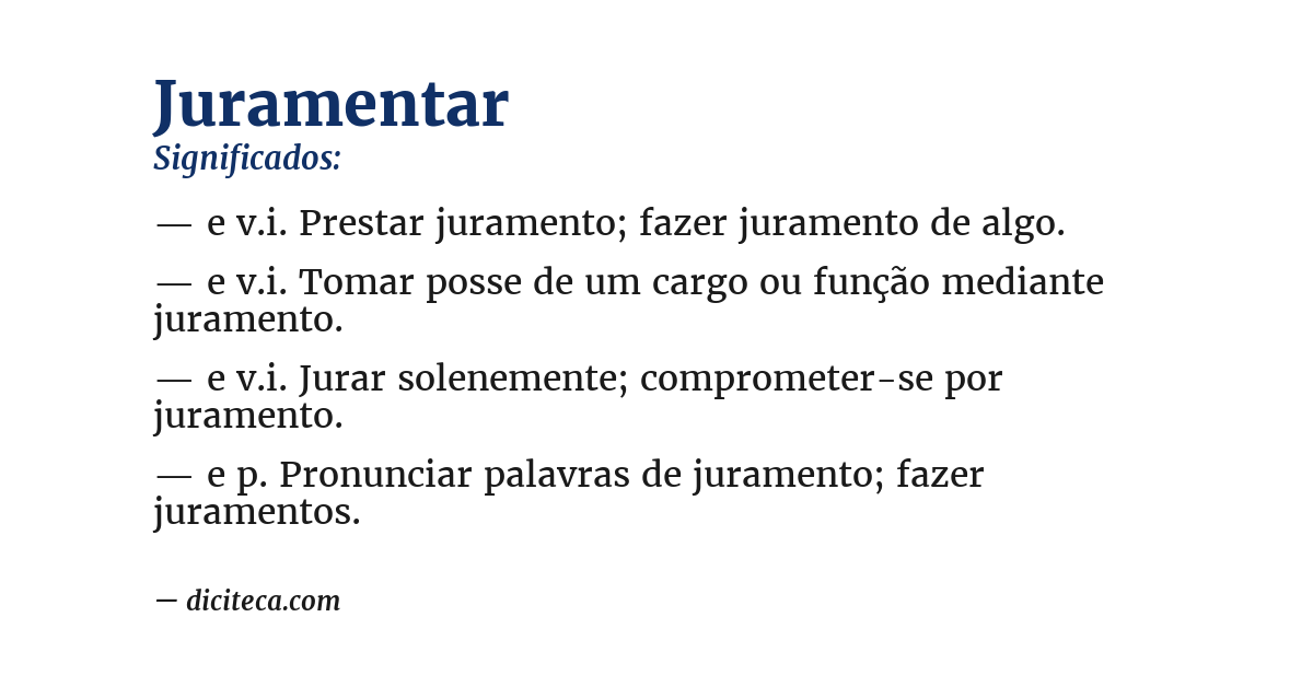 Significado de juramentar