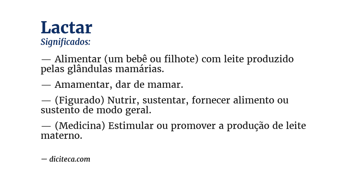 Significado de lactar