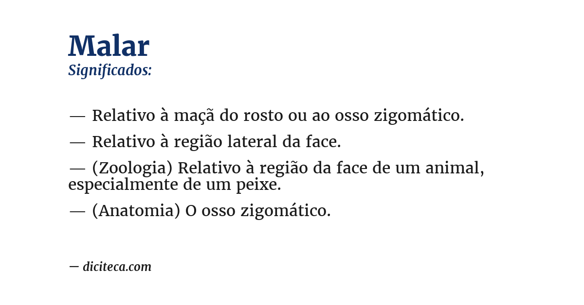 Significado de malar