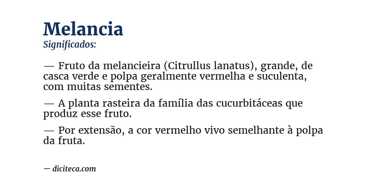 Significado de melancia