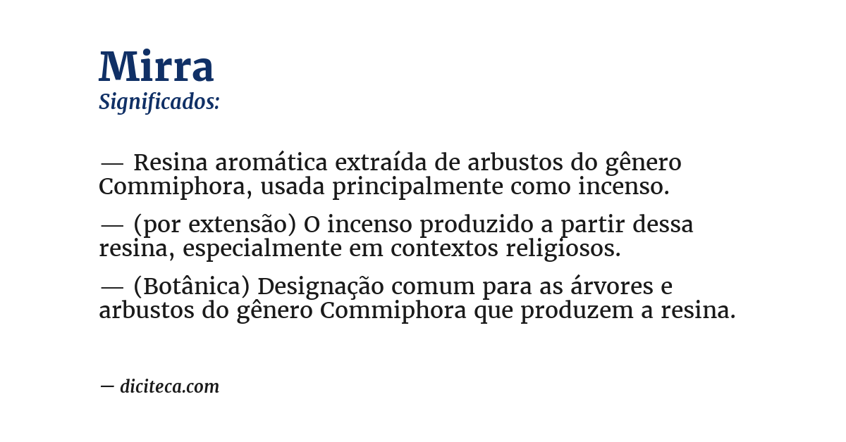 Significado de mirra