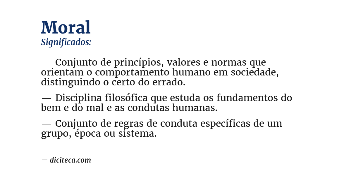 Significado de moral