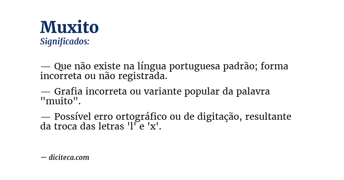 Significado de muxito