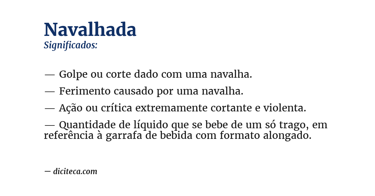 Significado de navalhada