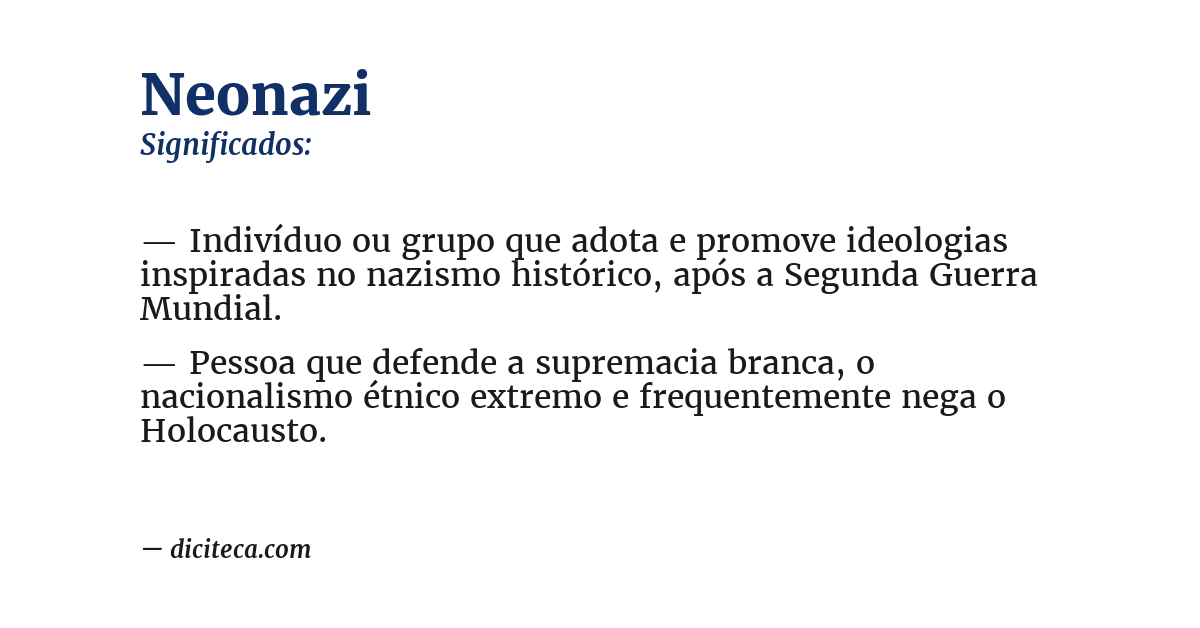 Significado de neonazi