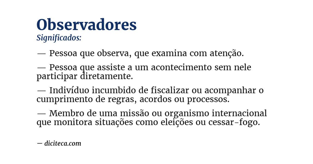 Significado de observadores
