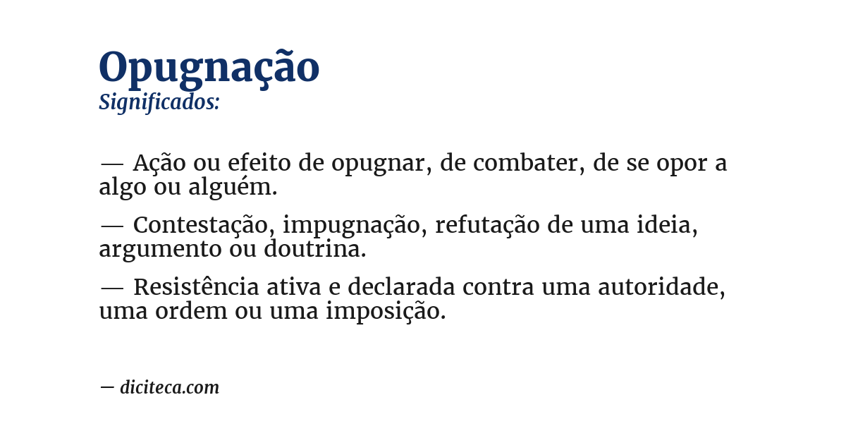 Significado de opugnação