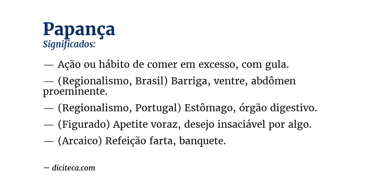 Significado de papança