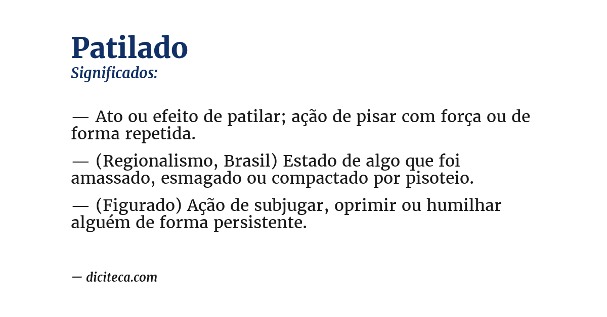 Significado de patilado