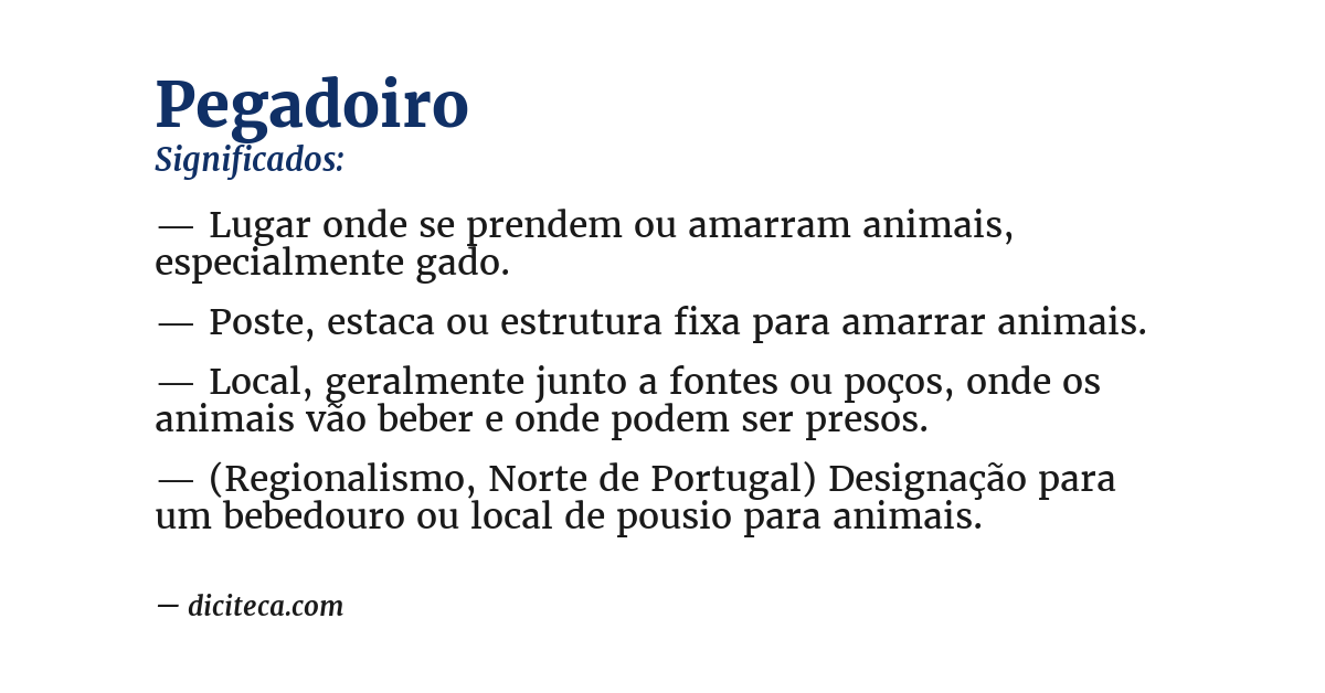 Significado de pegadoiro