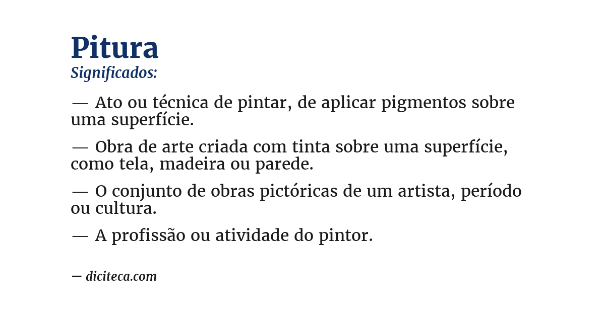 Significado de pitura