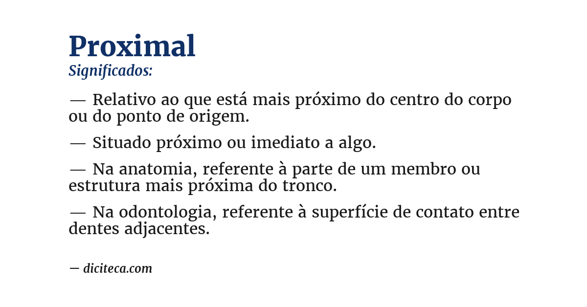 Significado de proximal