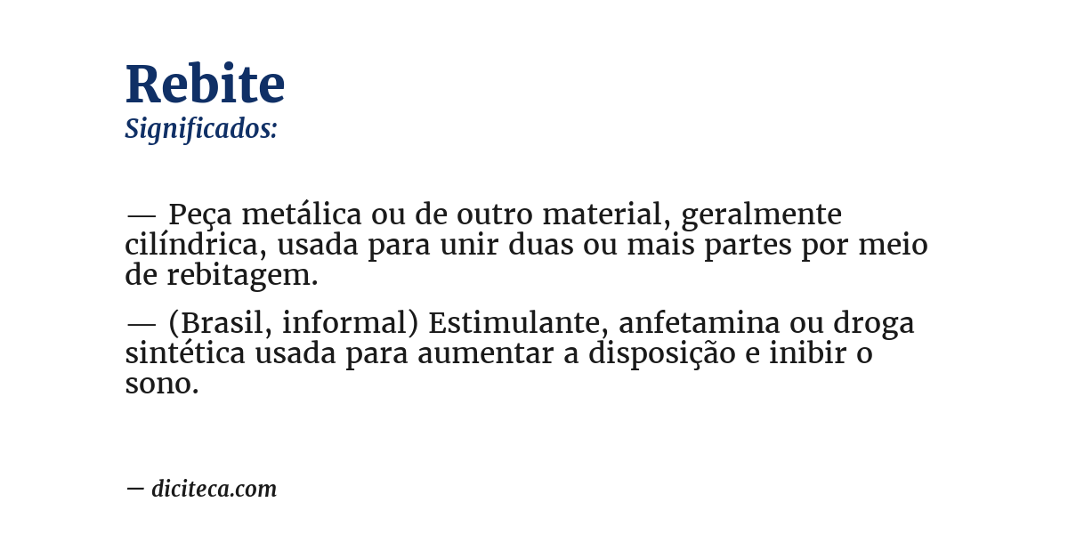 Significado de rebite