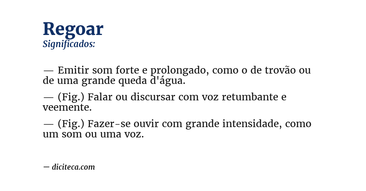 Significado de regoar