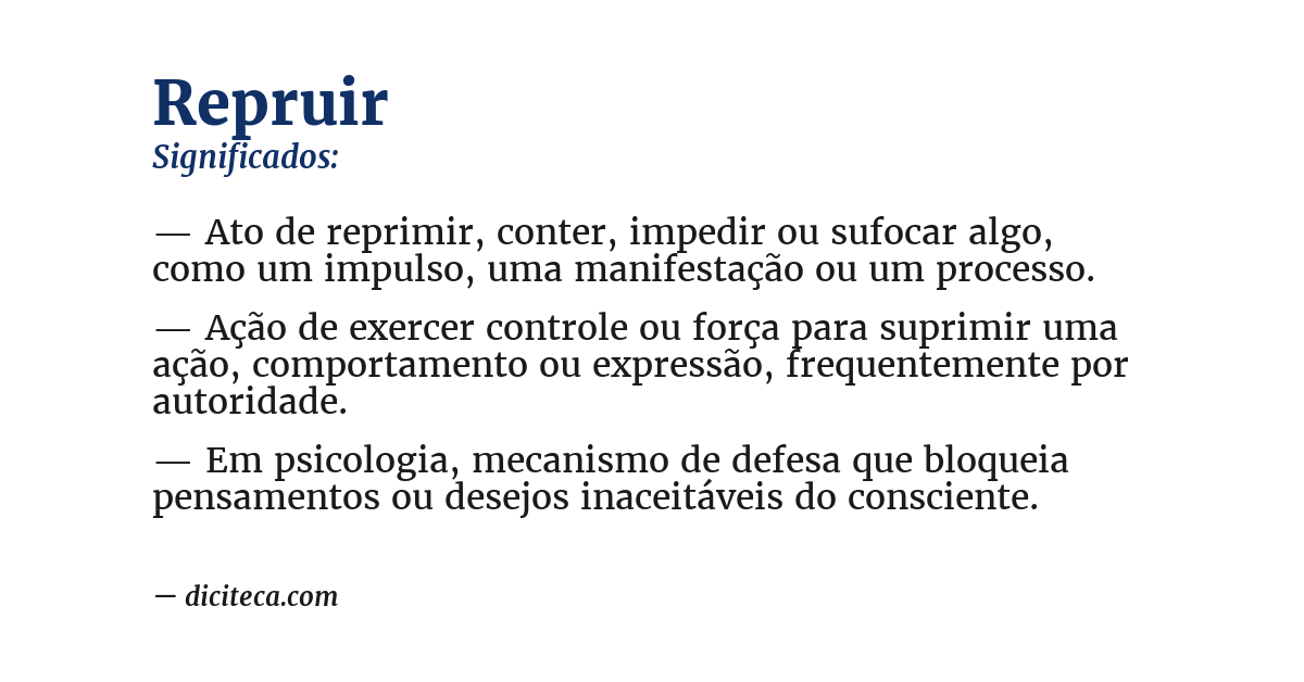Significado de repruir