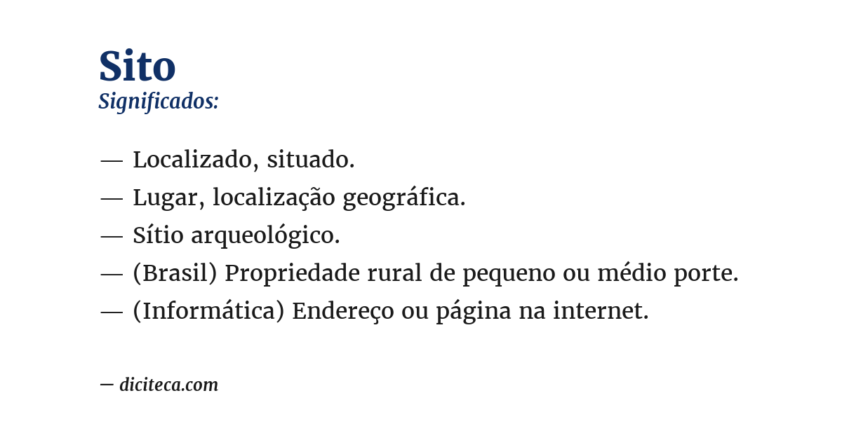 Significado de sito