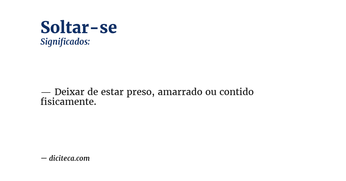 Significado de soltar-se