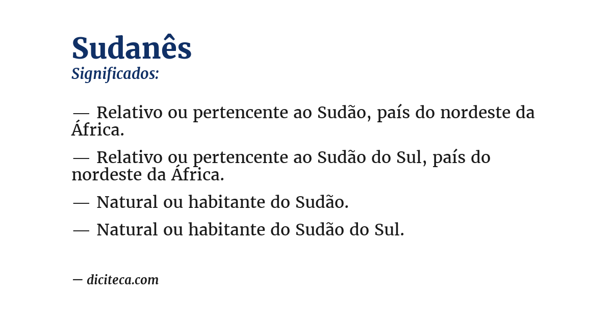 Significado de sudanês