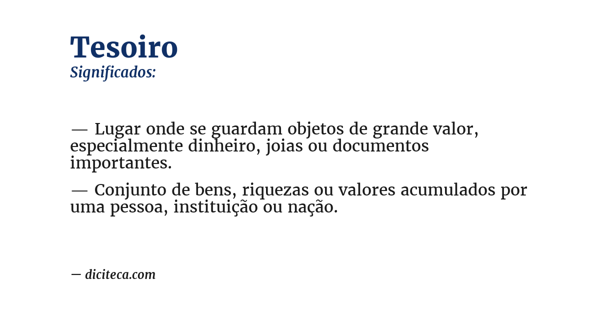 Significado de tesoiro