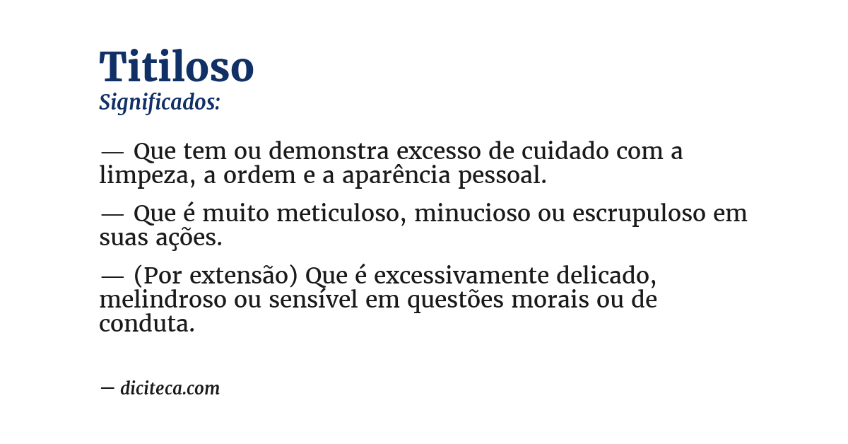 Significado de titiloso