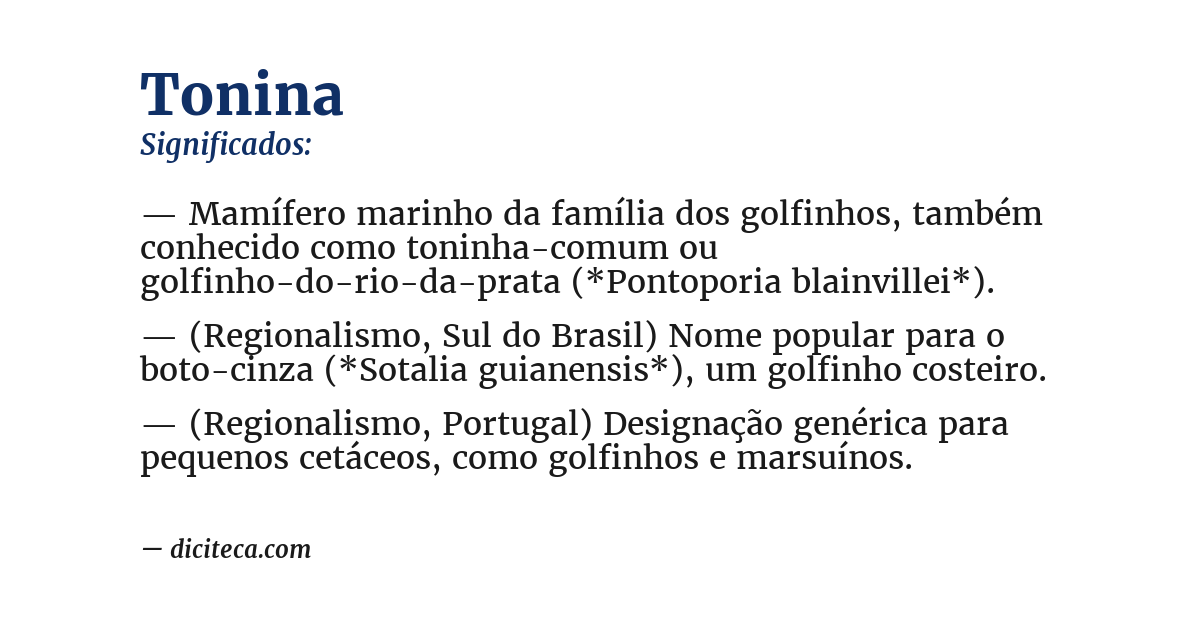 Significado de tonina