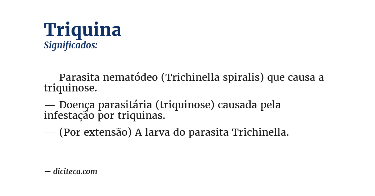 Significado de triquina