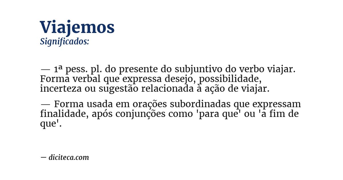 Significado de viajemos