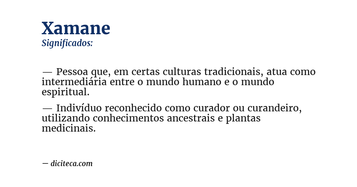 Significado de xamane