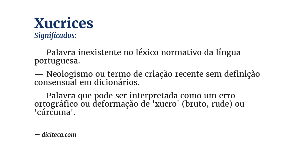 Significado de xucrices