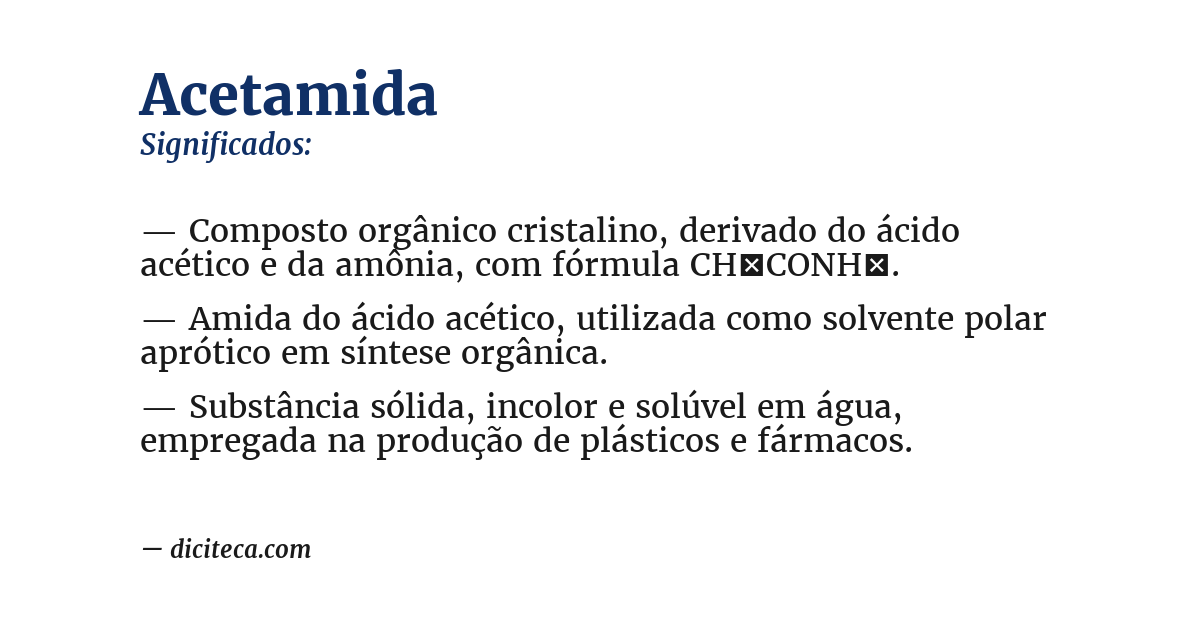 Significado de acetamida