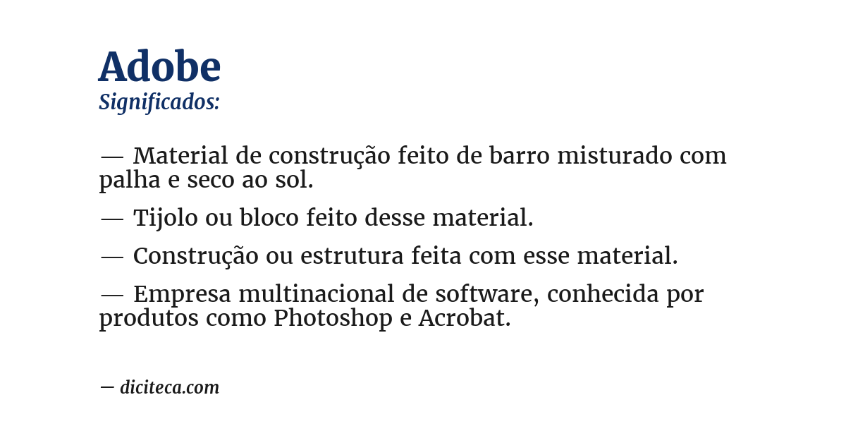 Significado de adobe