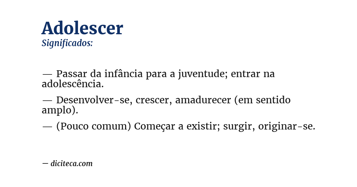 Significado de adolescer