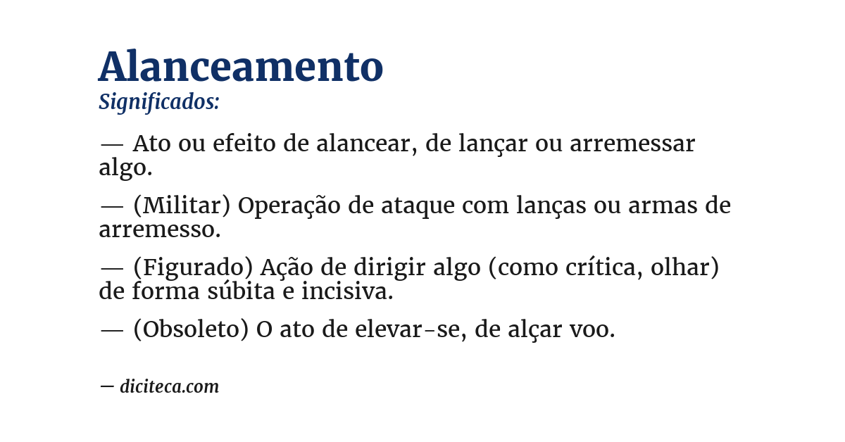 Significado de alanceamento