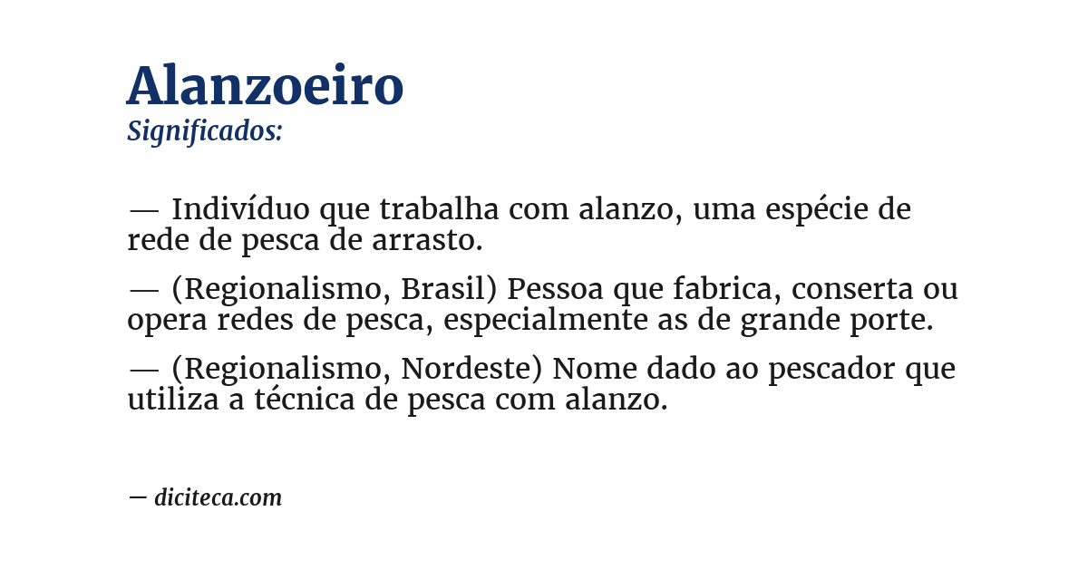 Significado de alanzoeiro