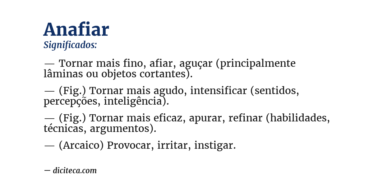 Significado de anafiar