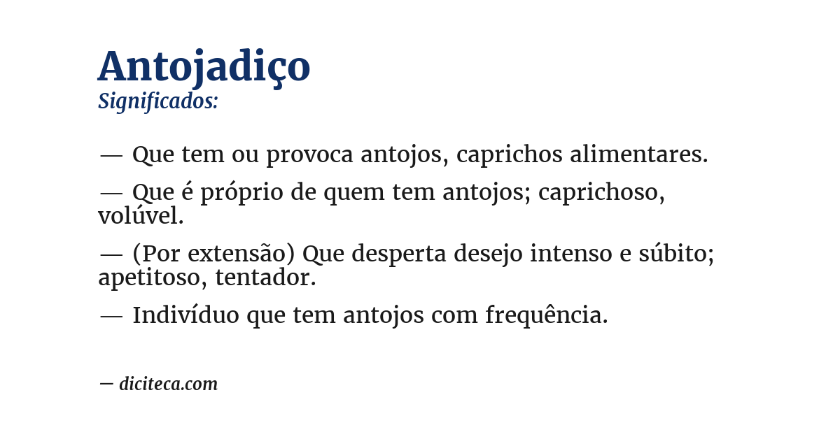 Significado de antojadiço