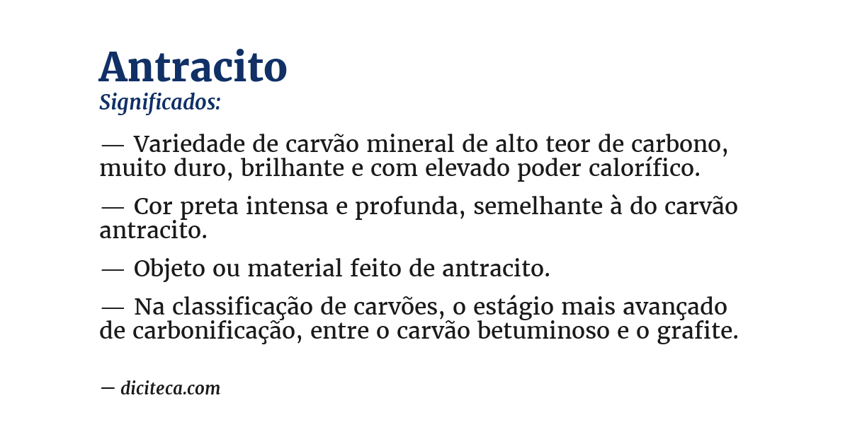 Significado de antracito