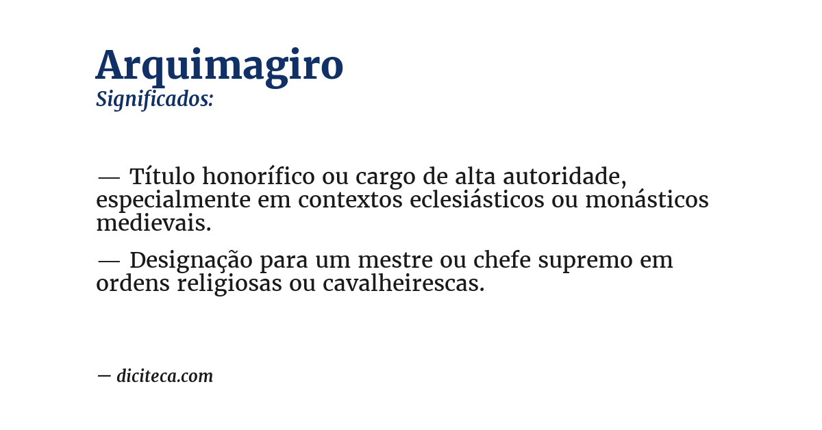 Significado de arquimagiro